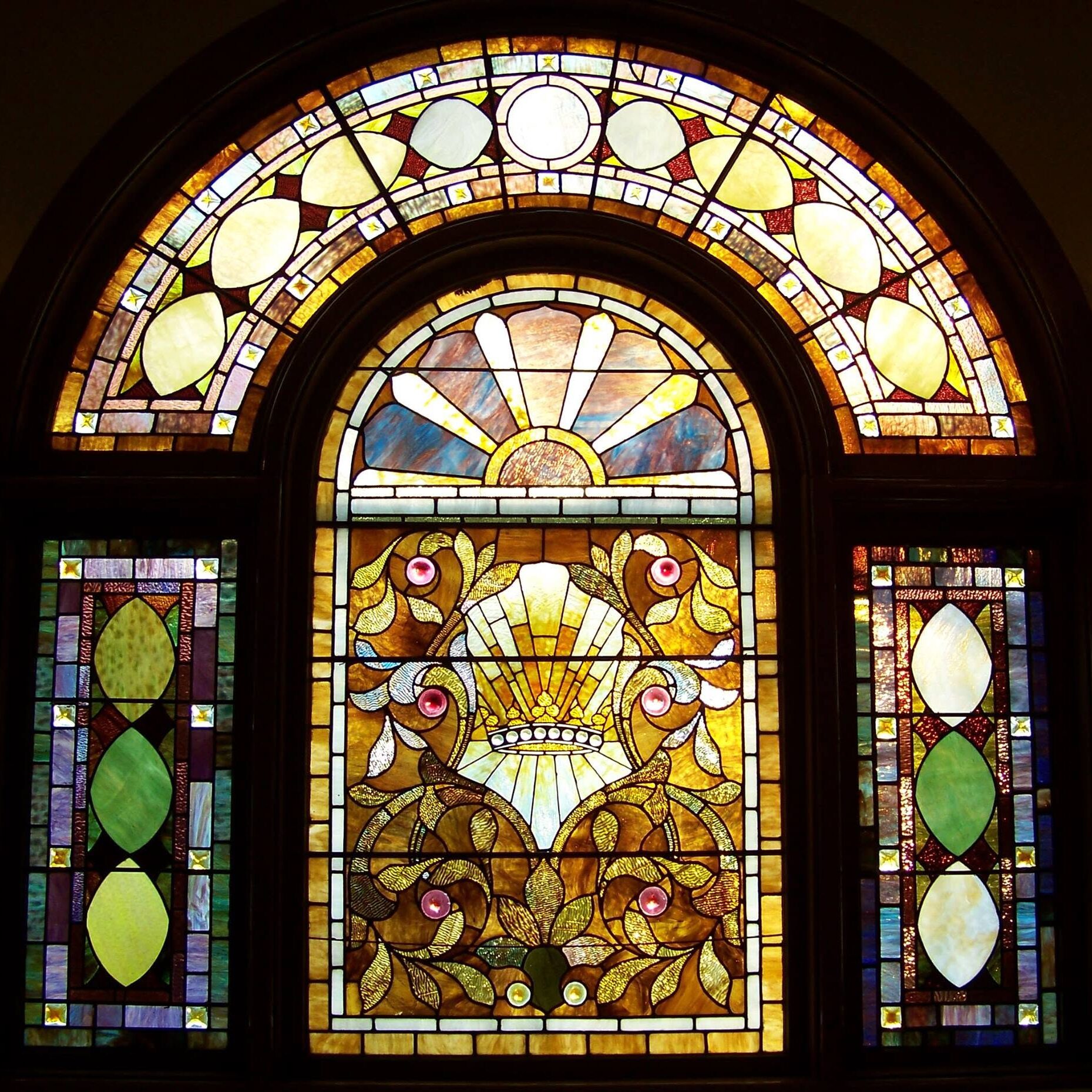 Stained glass arch